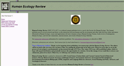 Desktop Screenshot of humanecologyreview.org